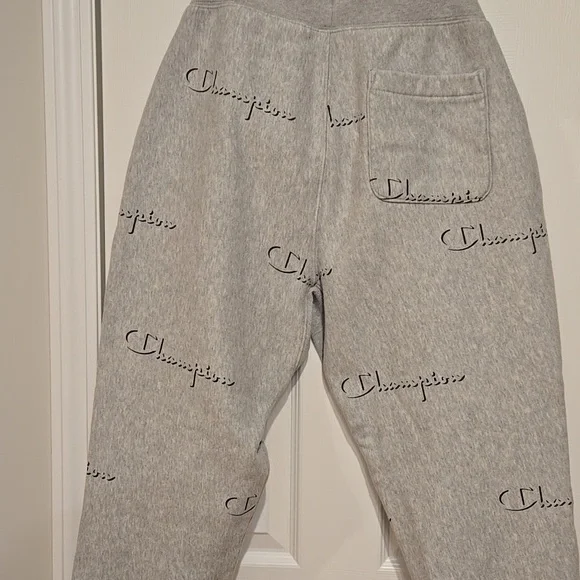 Champion Light Gray Joggers with Logo Men's LARGE - Picture 9 of 12
